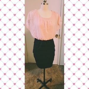 Sparkly Pink and Navy Dress Enfocus Studio